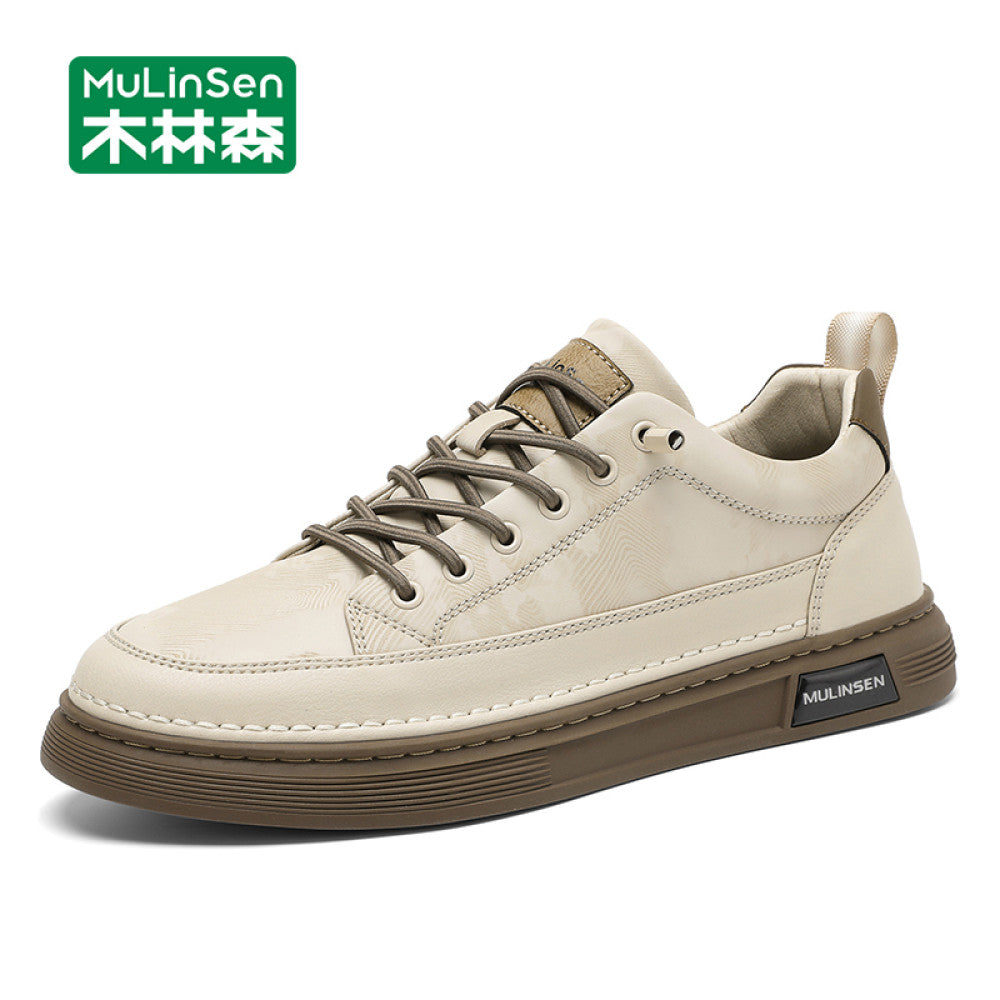Mulinsen men s shoes 2025 new autumn work men s sneakers soft sole summer casual shoes small white trendy shoes image 18