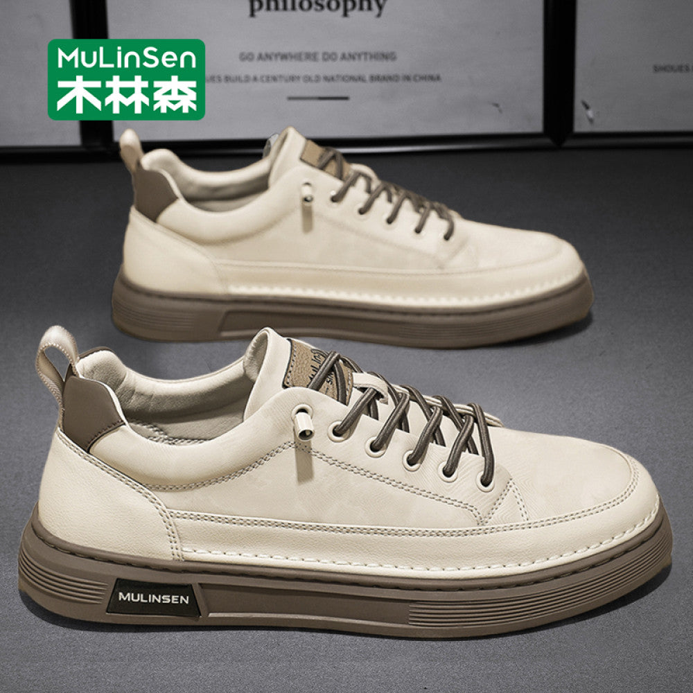 Mulinsen men s shoes 2025 new autumn work men s sneakers soft sole summer casual shoes small white trendy shoes image 23