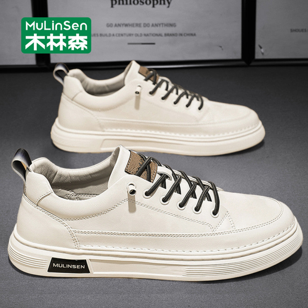 Mulinsen men s shoes 2025 new autumn work men s sneakers soft sole summer casual shoes small white trendy shoes image 36