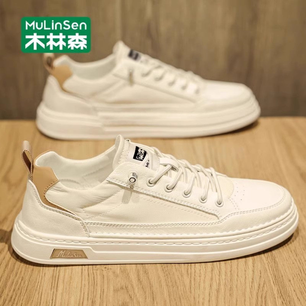 Mulinsen men s shoes 2025 new autumn work men s sneakers soft sole summer casual shoes small white trendy shoes image 150