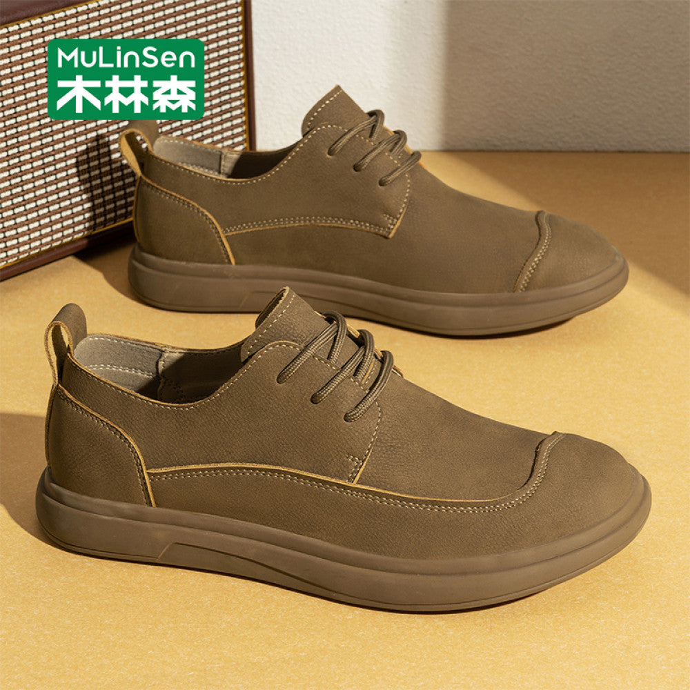 Mulinsen men s shoes autumn casual leather shoes men 2025 new driving soft sole slip on loafers summer image 60