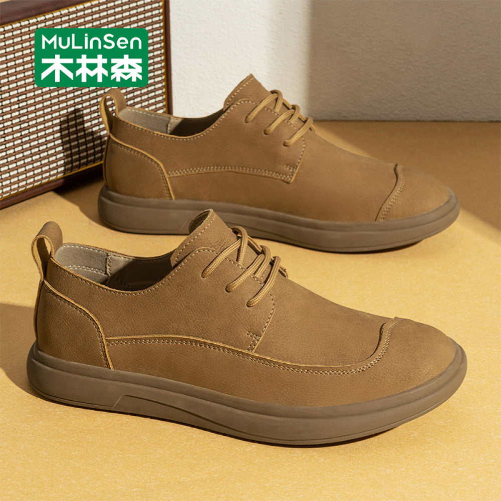 Mulinsen men s shoes autumn casual leather shoes men 2025 new driving soft sole slip on loafers summer image 69