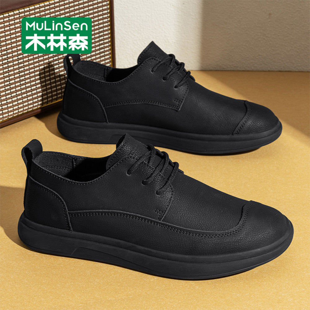 Mulinsen men s shoes autumn casual leather shoes men 2025 new driving soft sole slip on loafers summer image 88