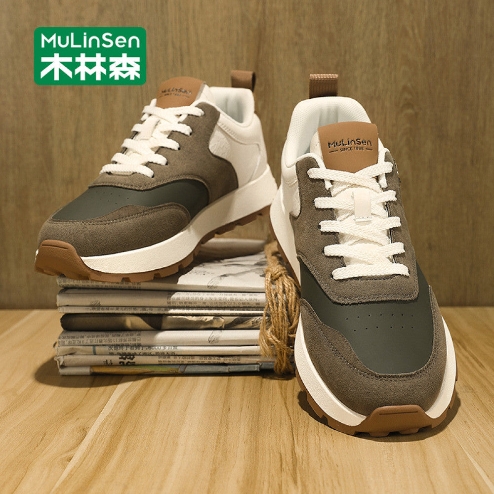 Wooden Forest Forrest Gump Men s 2025 New Men s Shoes Spring and Autumn Edition Travel Height Increase Thick Bottom Leisure Sports Dad Shoes Men image 5