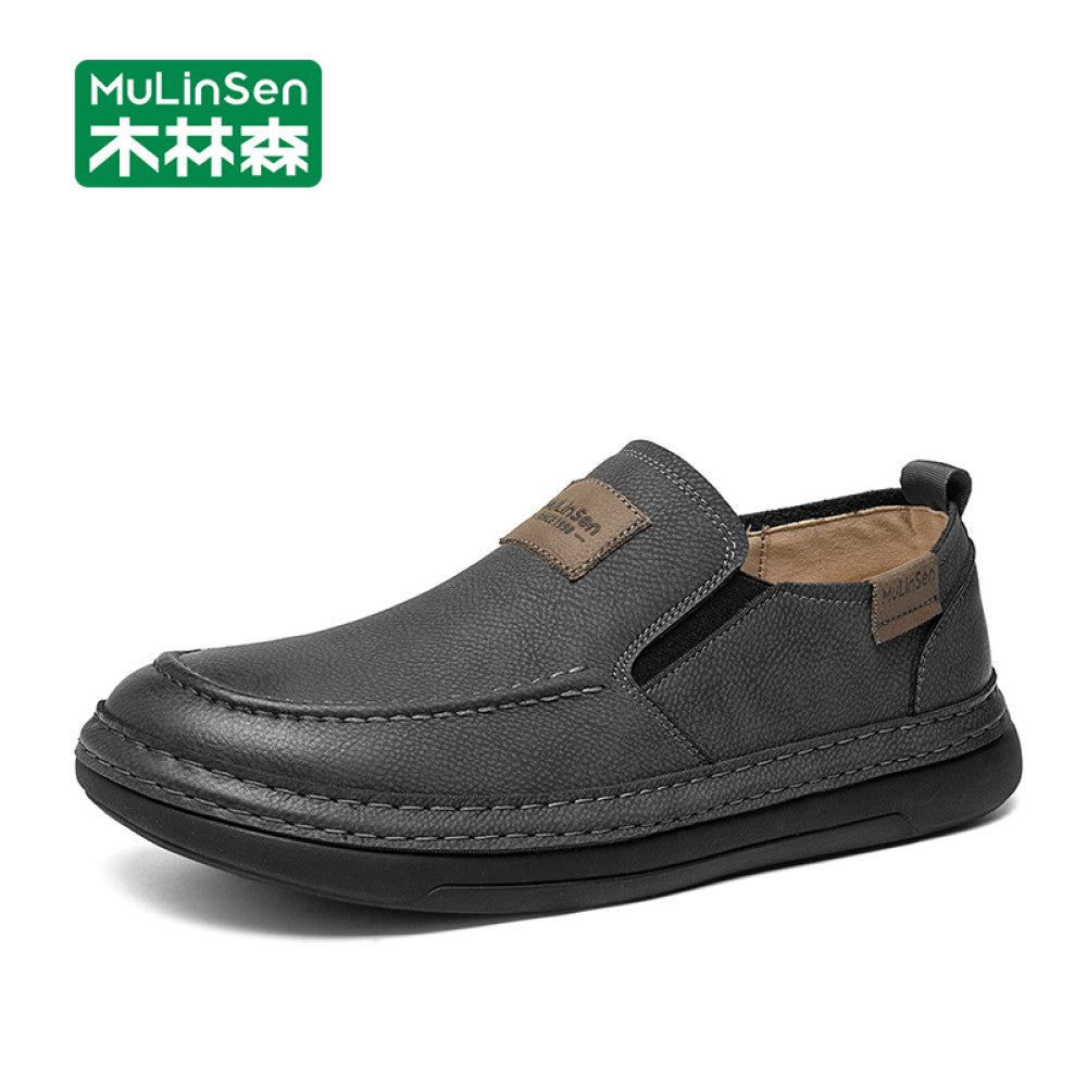 Mulinsen Tods shoes men s 2025 new summer men s shoes kitchen non slip work slip on men s casual leather shoes image 2