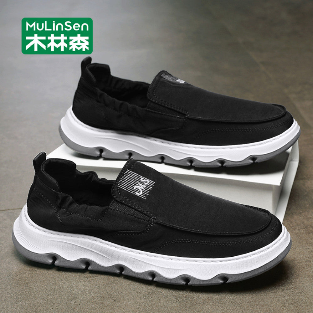 Mulinsen Old Beijing cloth shoes men s shoes 2025 new casual men s sneakers summer breathable lazy slip on trendy shoes