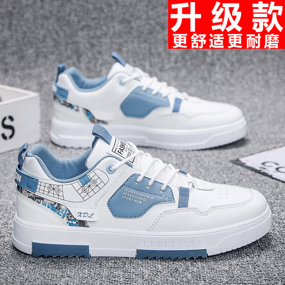 Men s shoes 2025 new summer breathable sports and leisure shoes men s versatile trendy white shoes student low top skateboard shoes image 62
