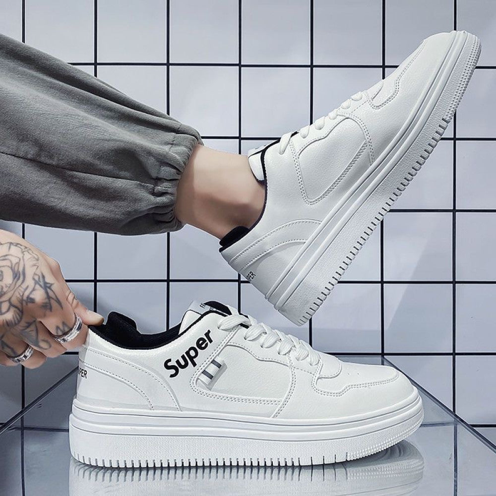 White shoes men s shoes 2025 summer breathable new casual shoes Korean style all match sports shoes student shoes men image 3