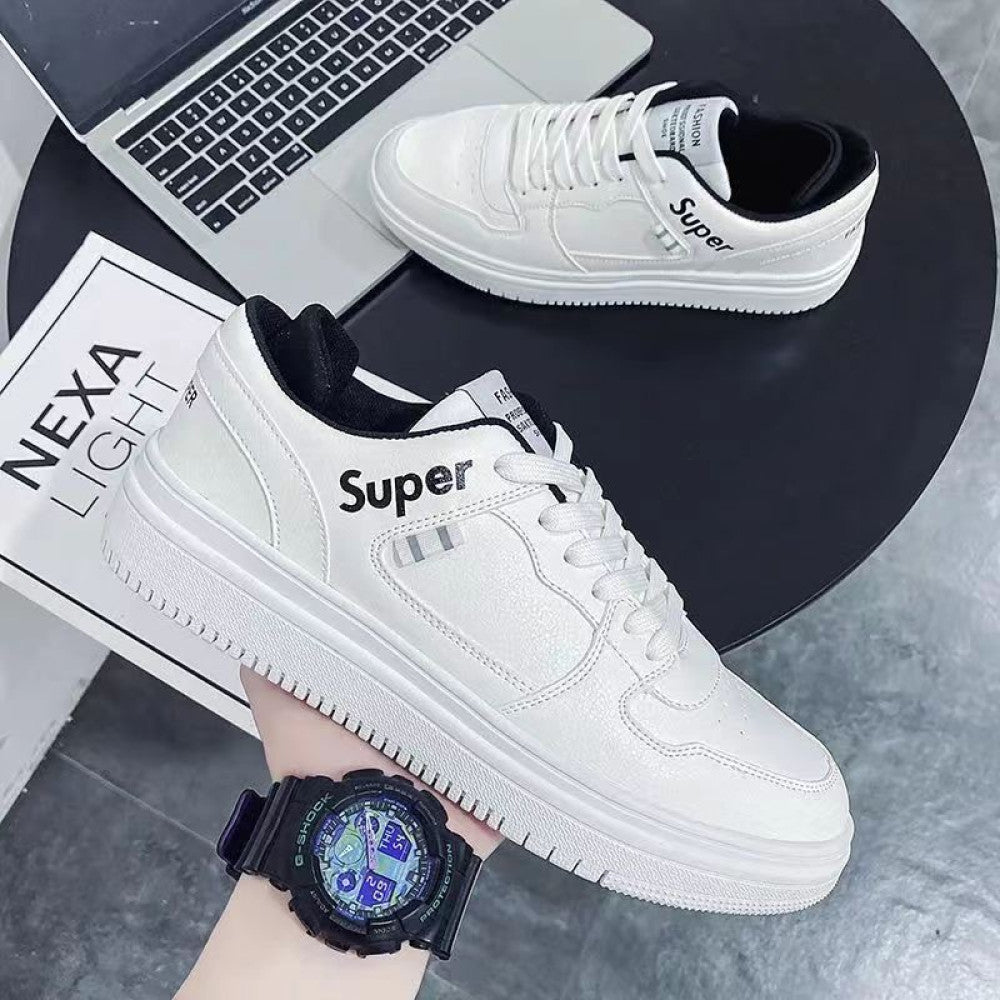 White shoes men s shoes 2025 summer breathable new casual shoes Korean style all match sports shoes student shoes men