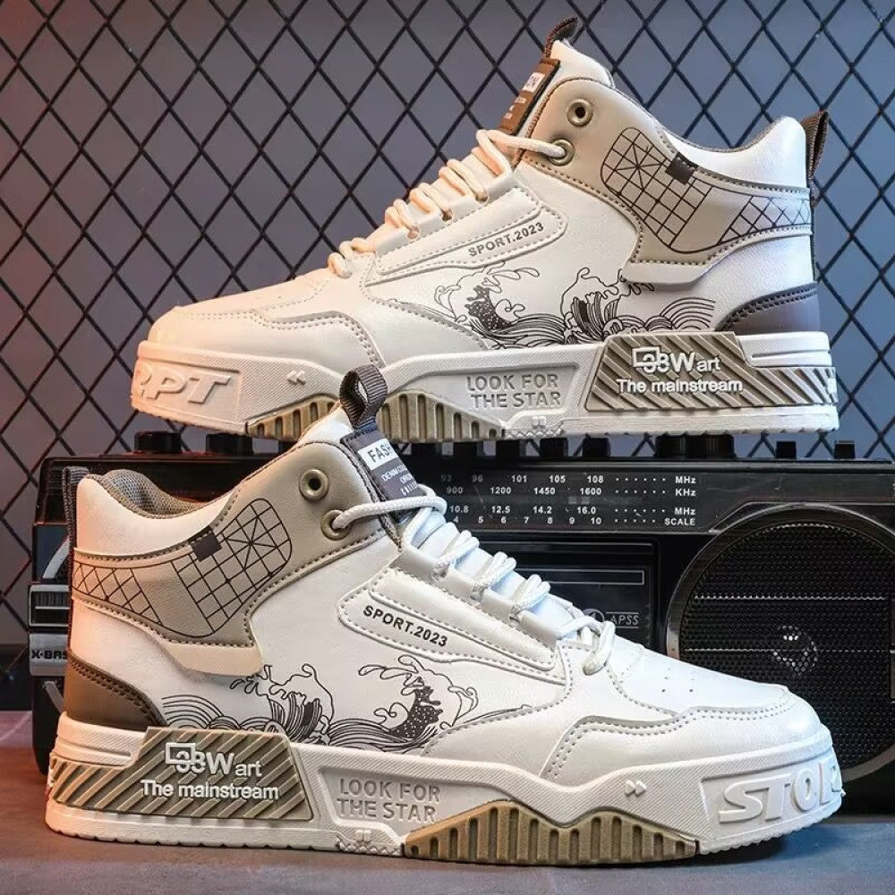 High top cloth shoes for men spring 2025 new versatile casual shoes for students anti slip men s workwear trendy shoes for men