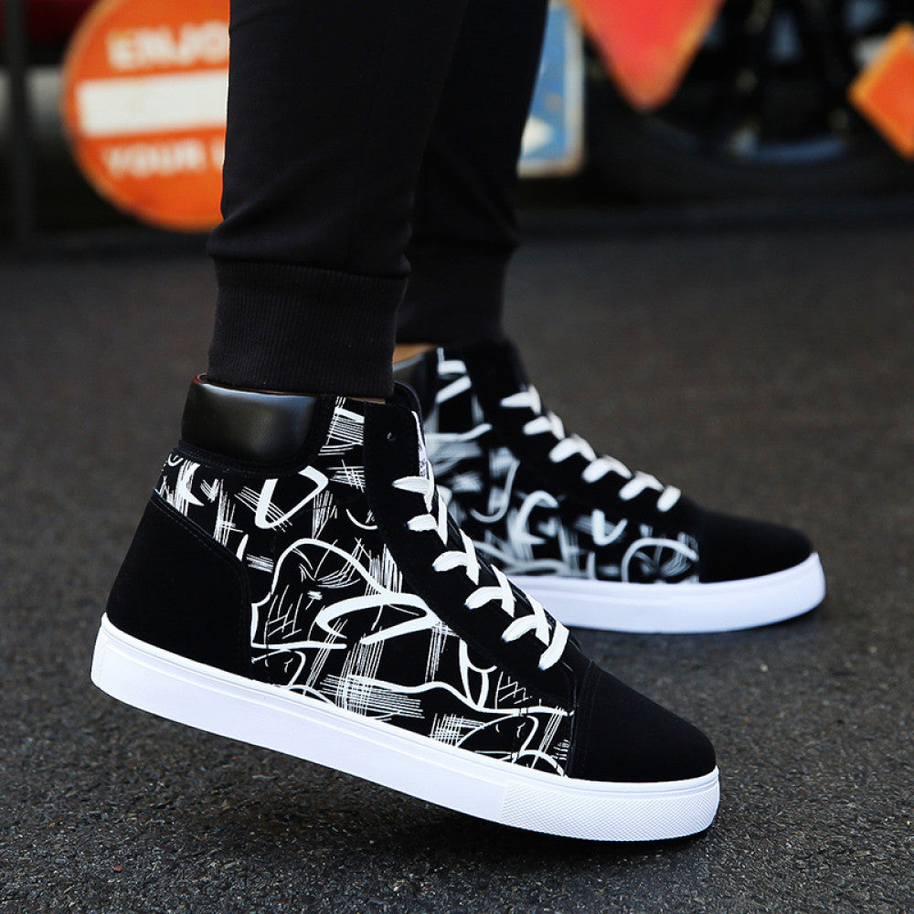High top cloth shoes for men spring 2025 new versatile casual shoes for students anti slip men s workwear trendy shoes for men image 106