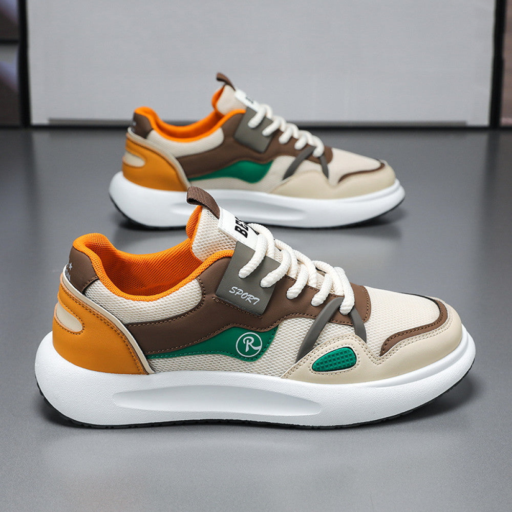 Summer men s new breathable mesh shoes men s Korean version trendy versatile sports shoes casual board shoes dad trendy shoes image 119