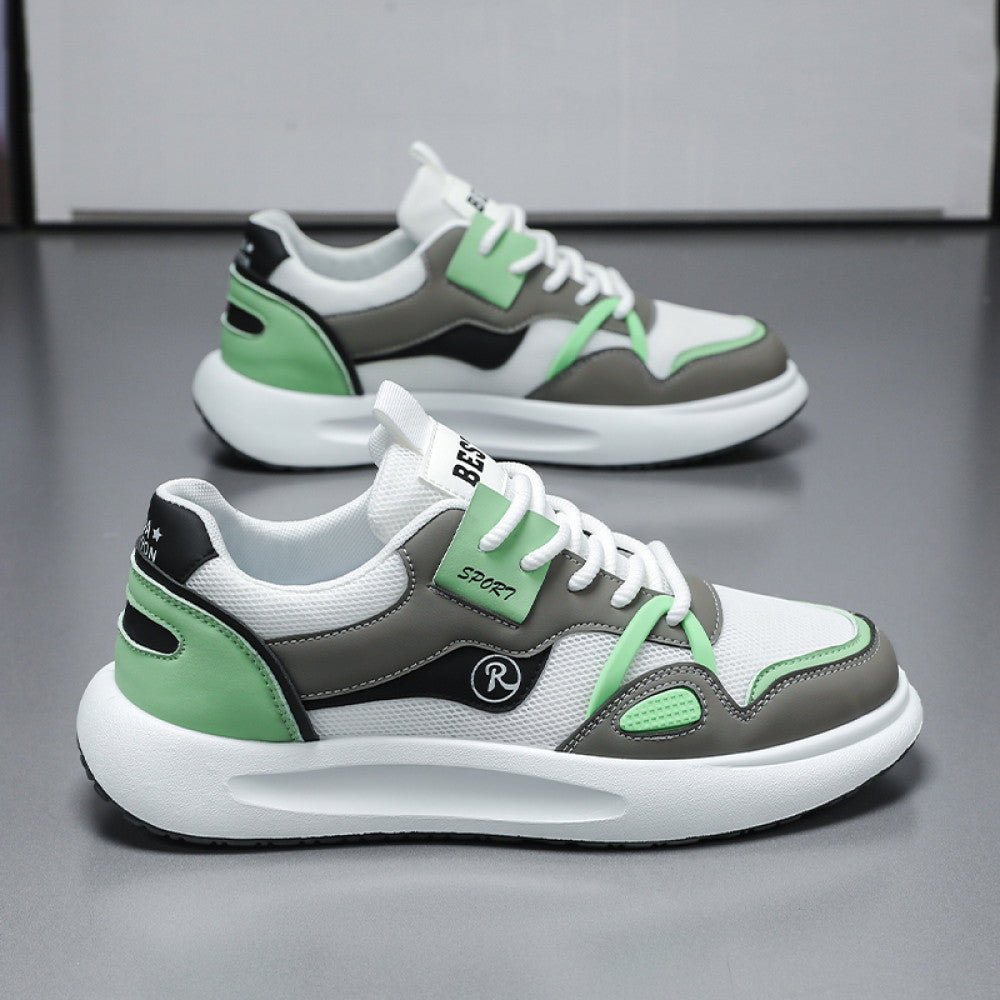 Summer men s new breathable mesh shoes men s Korean version trendy versatile sports shoes casual board shoes dad trendy shoes image 5
