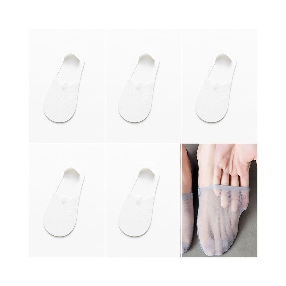 Men s invisible boat socks with ice silk mesh ultra thin hollow out anti odor shallow mouth low cut socks summer silicone anti drop sole image 14