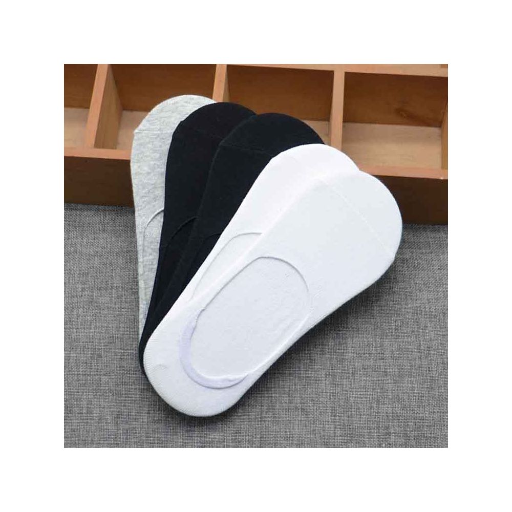 Socks for men bean shoes socks for summer anti slip boat pure cotton shallow mouth invisible socks black and white sole men s slippers