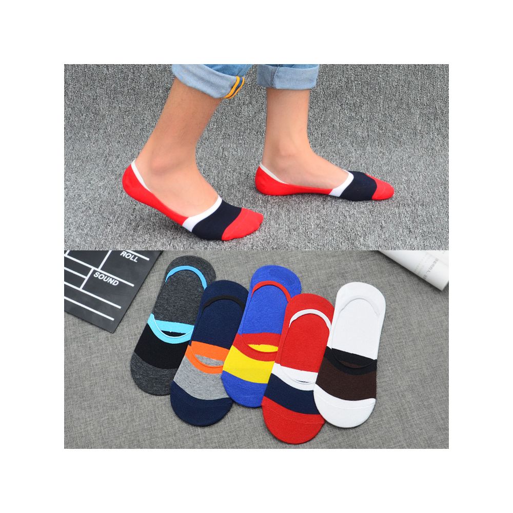 Socks for men bean shoes socks for summer anti slip boat pure cotton shallow mouth invisible socks black and white sole men s slippers image 32