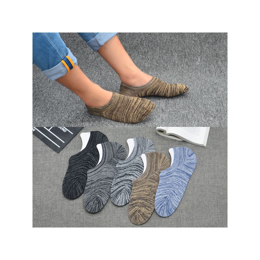 Socks for men bean shoes socks for summer anti slip boat pure cotton shallow mouth invisible socks black and white sole men s slippers image 71