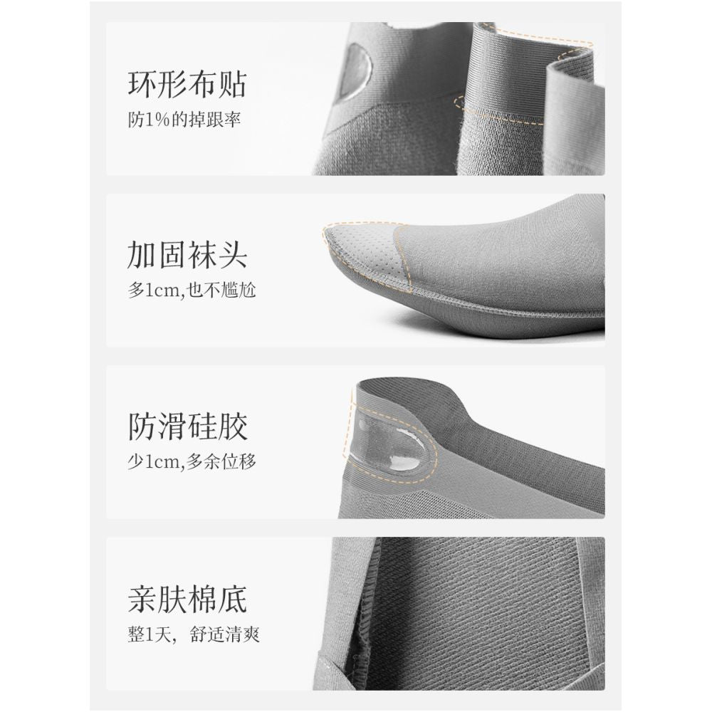 Socks for men boat socks for spring and autumn pure cotton all cotton anti odor sweat absorbing breathable silicone anti slip invisible socks for men short socks image 2