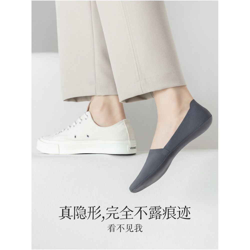 Socks for men boat socks for spring and autumn pure cotton all cotton anti odor sweat absorbing breathable silicone anti slip invisible socks for men short socks image 4