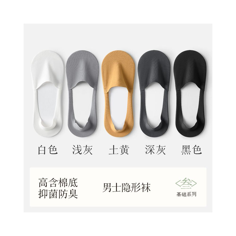 Socks for men boat socks for spring and autumn pure cotton all cotton anti odor sweat absorbing breathable silicone anti slip invisible socks for men short socks image 16