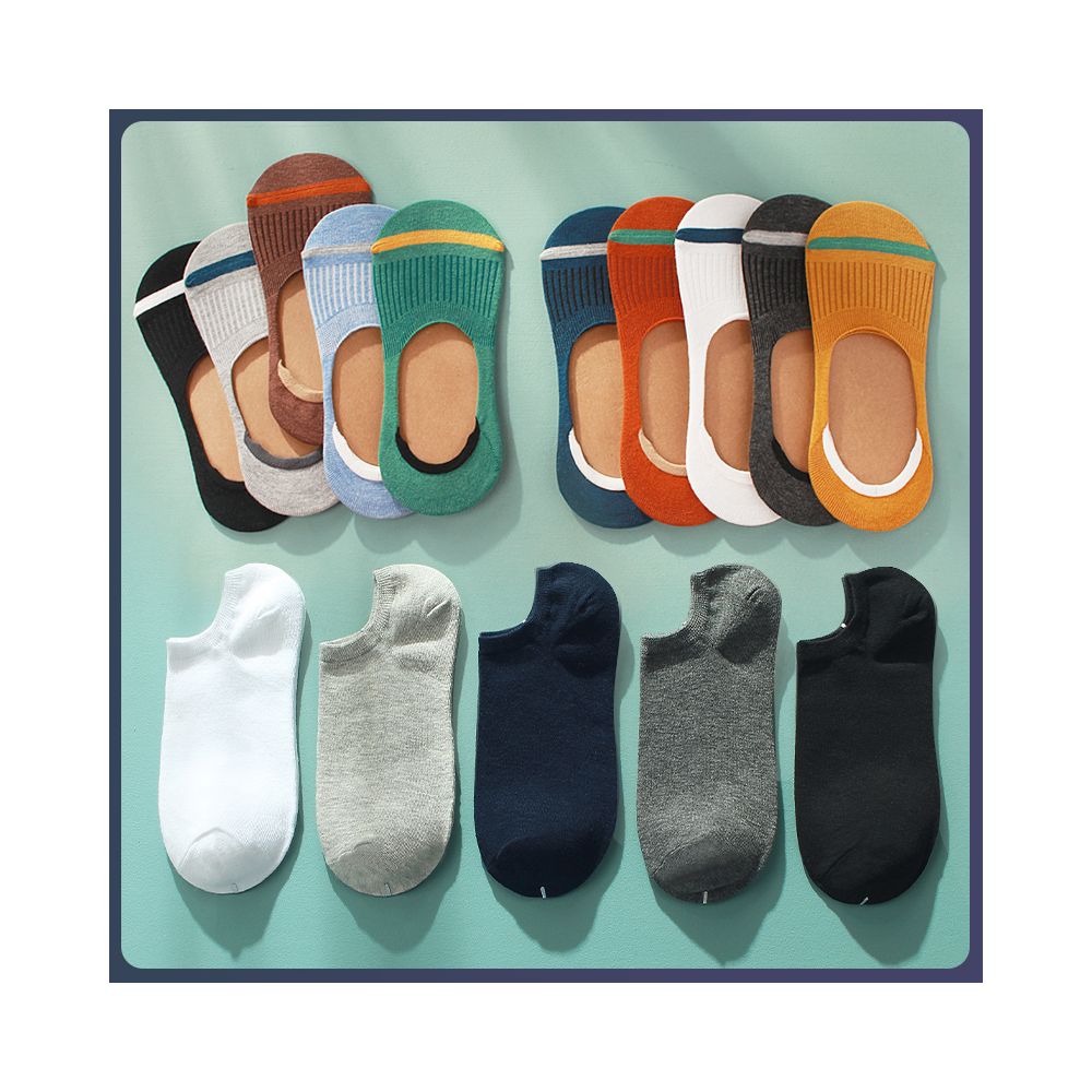 Socks men s summer boat socks thin cotton socks silicone anti slip invisible socks breathable sweat absorbing short socks low cut shallow mouth men s socks