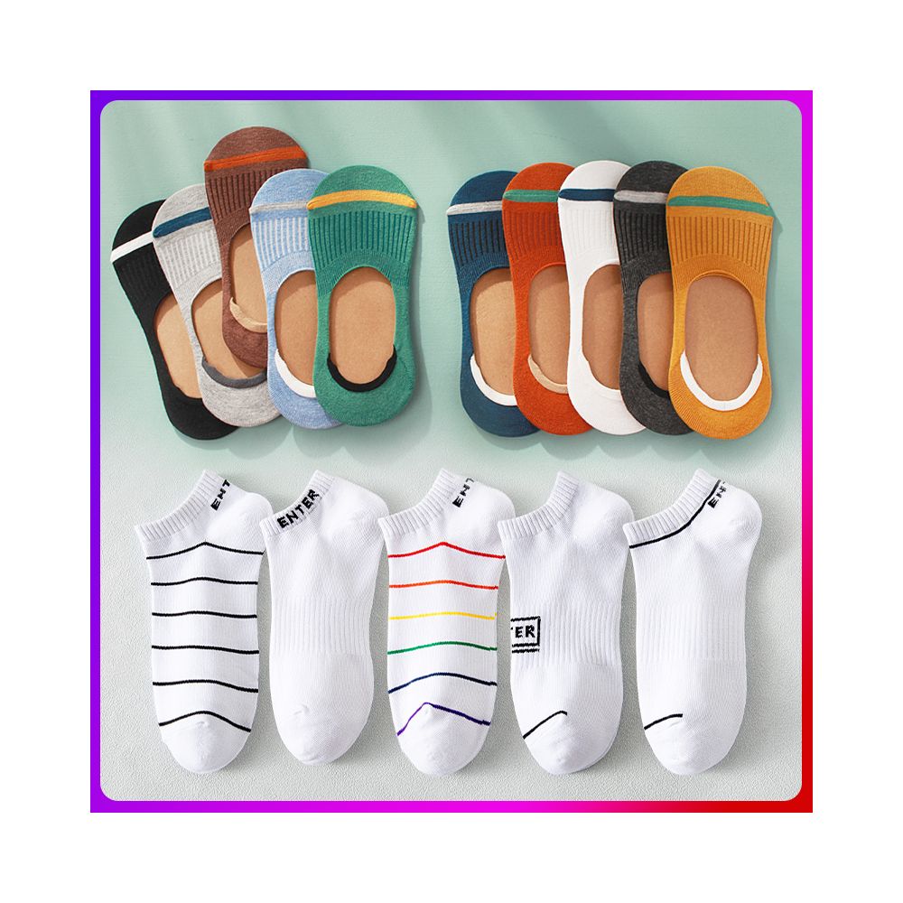 Socks men s summer boat socks thin cotton socks silicone anti slip invisible socks breathable sweat absorbing short socks low cut shallow mouth men s socks