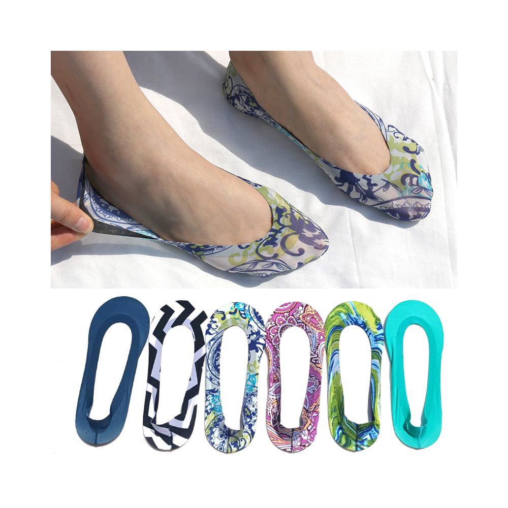 4 pairs of plus size boat socks for women s summer shallow mouth ice silk invisible ultra thin breathable silicone anti slip and non falling heel bean shoes short socks image 3