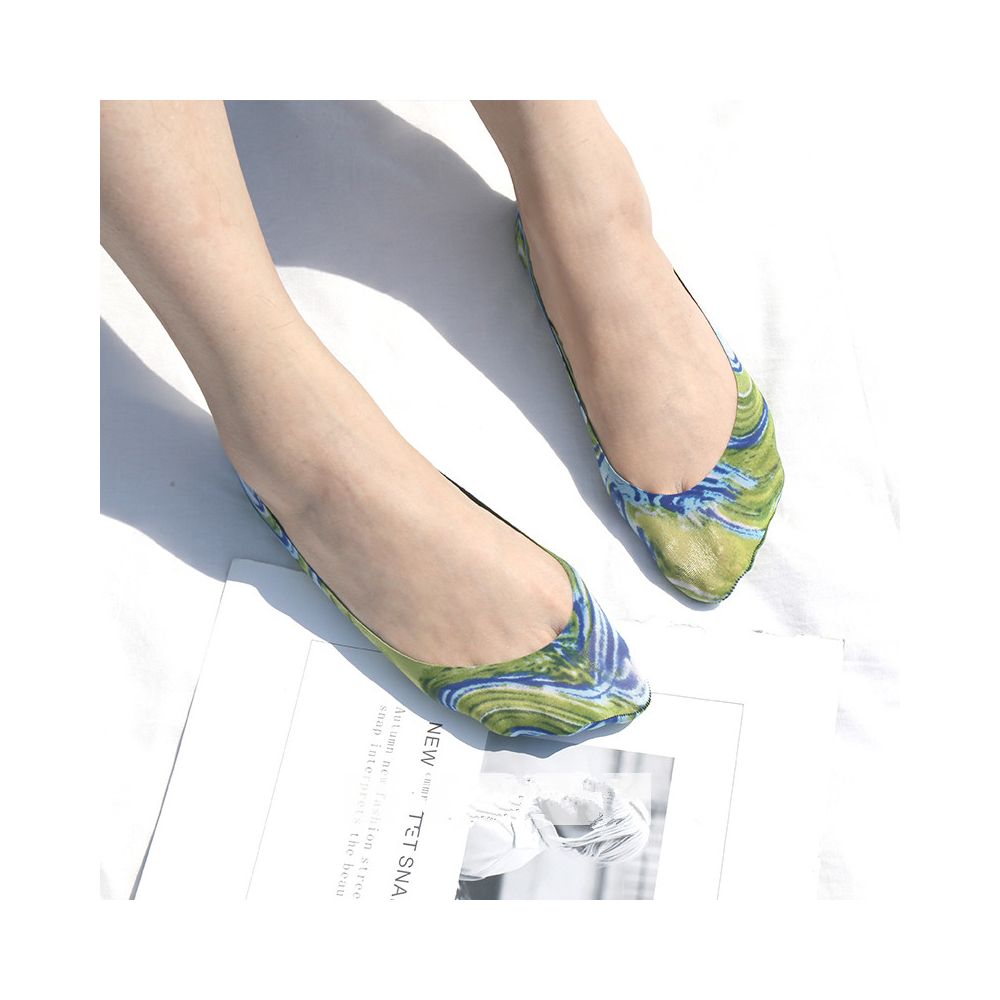 4 pairs of plus size boat socks for women s summer shallow mouth ice silk invisible ultra thin breathable silicone anti slip and non falling heel bean shoes short socks image 18