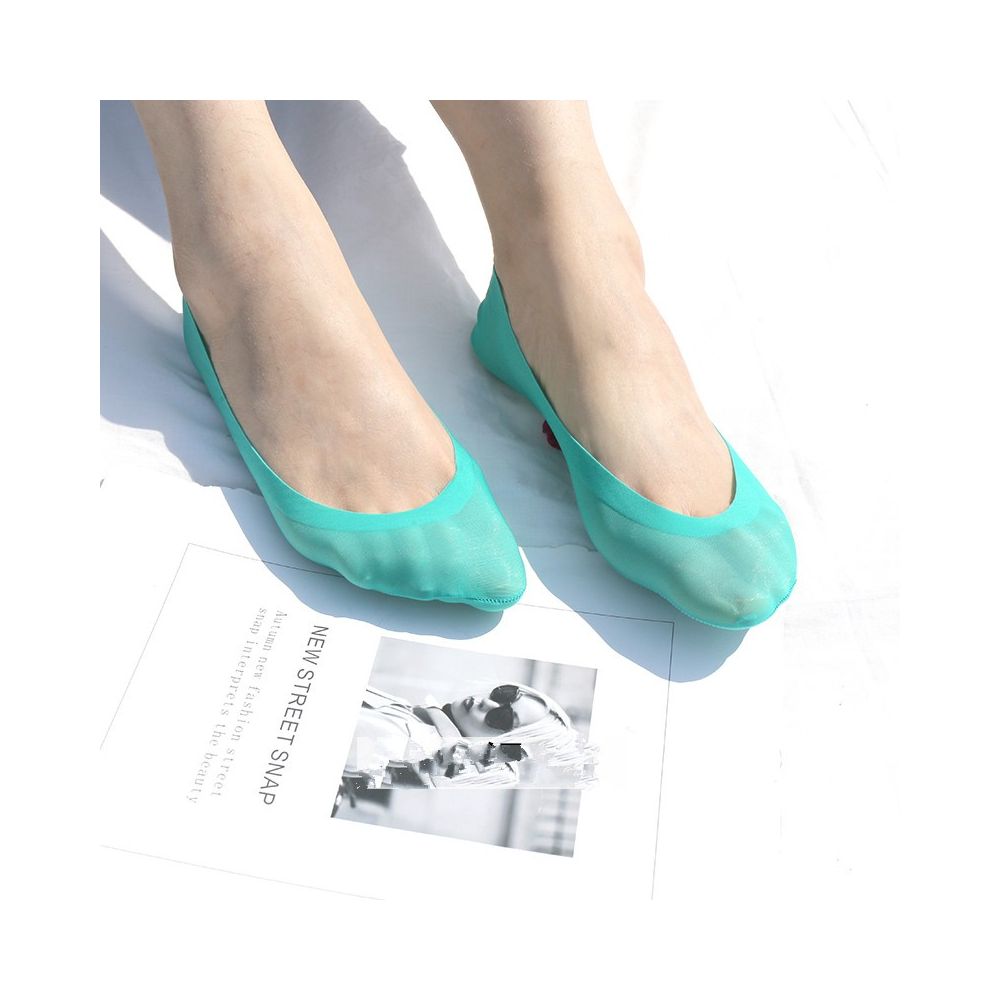 4 pairs of plus size boat socks for women s summer shallow mouth ice silk invisible ultra thin breathable silicone anti slip and non falling heel bean shoes short socks image 34
