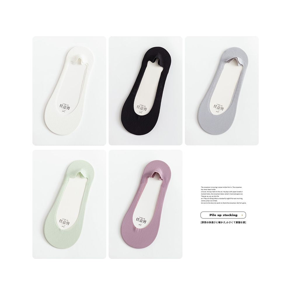 Socks for children short socks shallow mouth boat socks women s solid color cotton socks women s silicone anti slip and non falling heel invisible socks summer thin version image 52