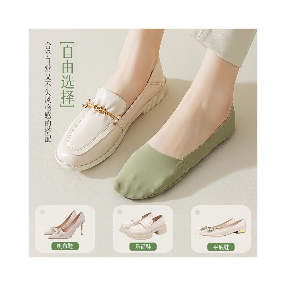 Boat Socks Women s Summer Thin Cotton Bottom Socks Shallow Mouth Short Socks Anti slip and Non falling Heels Ins Trendy Ice Silk Women s Invisible Socks image 5