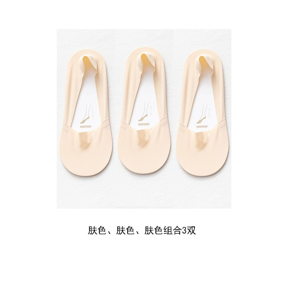 Ice silk boat socks for women in summer thin pure cotton bottom socks children s short socks shallow mouth invisible socks anti slip and not falling off ins trendy