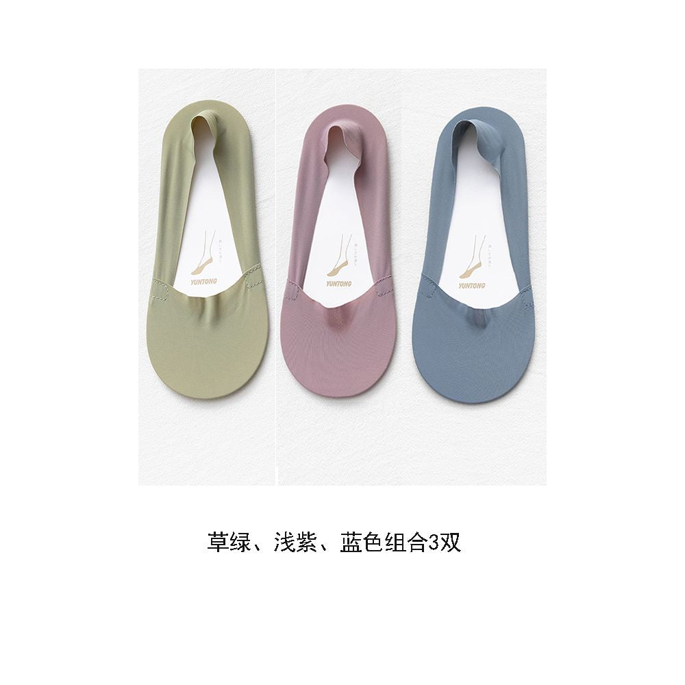 Ice silk boat socks for women in summer thin pure cotton bottom socks children s short socks shallow mouth invisible socks anti slip and not falling off ins trendy
