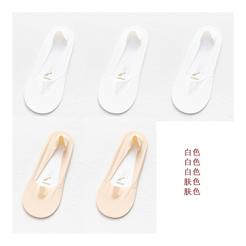 Ice silk boat socks for women in summer thin pure cotton bottom socks children s short socks shallow mouth invisible socks anti slip and not falling off ins trendy image 40