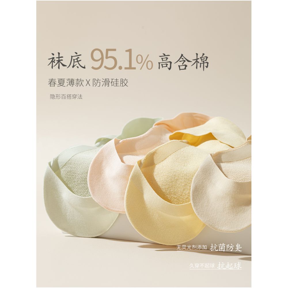 Ship Socks Women s Shallow Mouth Pure Cotton Non slip Heel Spring and Autumn Summer Thin Single Shoes Invisible Women s High Heels Socks image 5