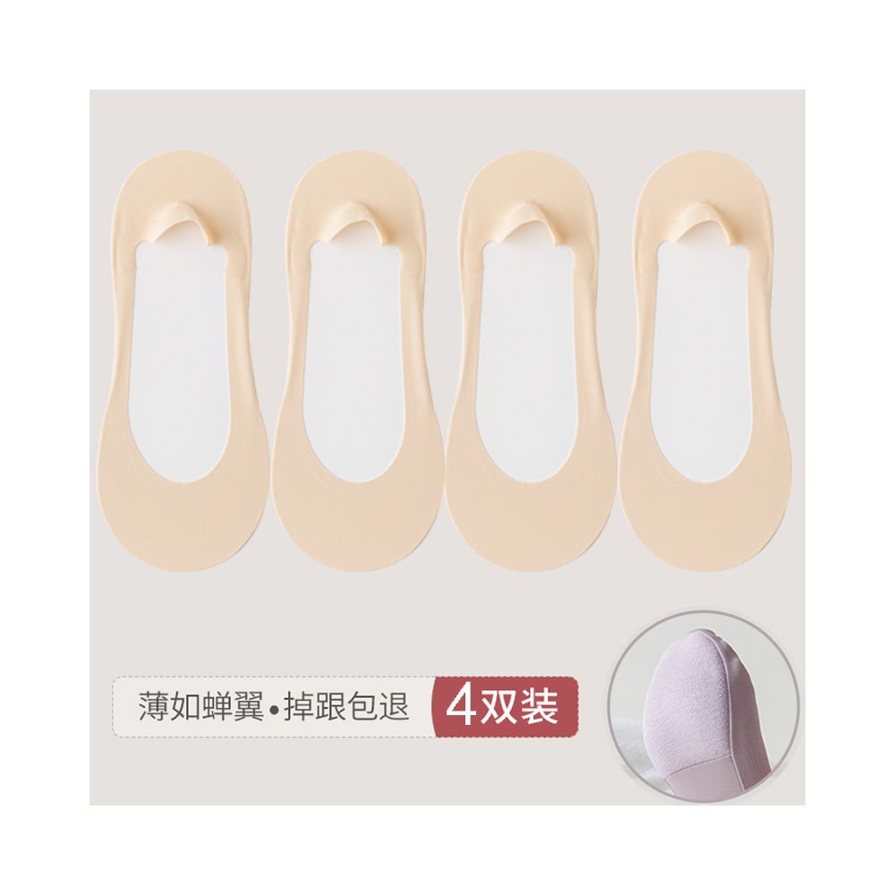 Boat Socks Women s Summer Thin Cotton Bottom Shallow Mouth Invisible Short Socks Silicone Anti slip Non Falling Heels Summer High Heels Socks image 10