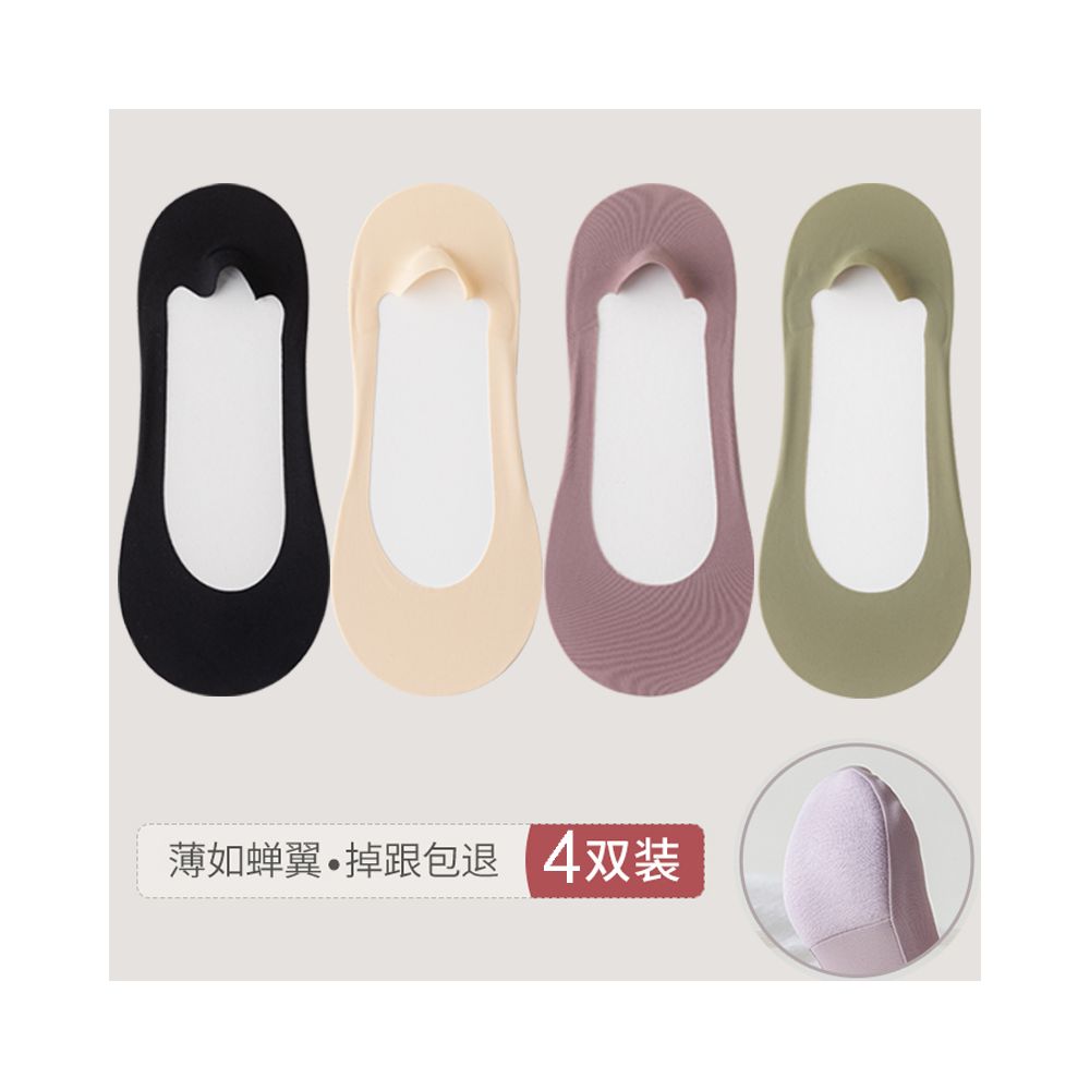 Boat Socks Women s Summer Thin Cotton Bottom Shallow Mouth Invisible Short Socks Silicone Anti slip Non Falling Heels Summer High Heels Socks image 14