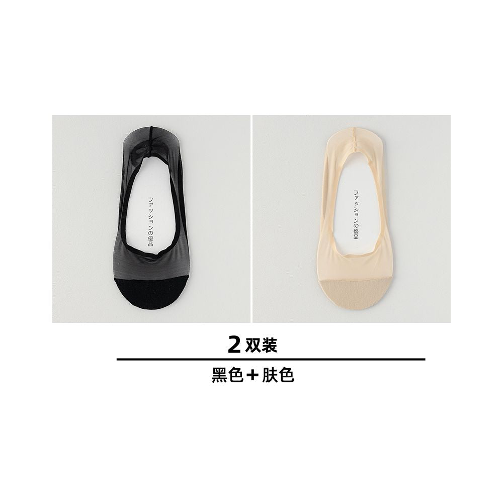 Boat Socks Women s Summer Thin Size Large Ice Silk Shallow Mouth Invisible Socks Pure Cotton Bottom Silicone Anti slip Non falling Follow up Shoes Short Socks image 51