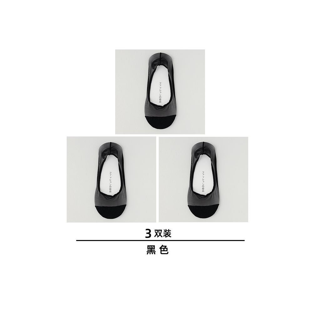 Boat Socks Women s Summer Thin Size Large Ice Silk Shallow Mouth Invisible Socks Pure Cotton Bottom Silicone Anti slip Non falling Follow up Shoes Short Socks image 70