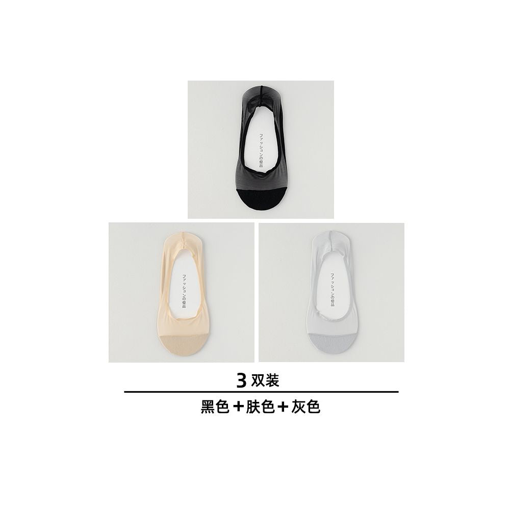 Boat Socks Women s Summer Thin Size Large Ice Silk Shallow Mouth Invisible Socks Pure Cotton Bottom Silicone Anti slip Non falling Follow up Shoes Short Socks image 87