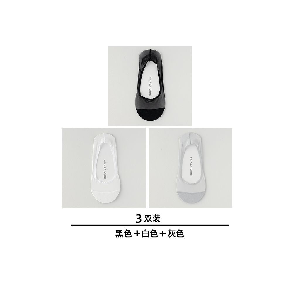 Boat Socks Women s Summer Thin Size Large Ice Silk Shallow Mouth Invisible Socks Pure Cotton Bottom Silicone Anti slip Non falling Follow up Shoes Short Socks image 98