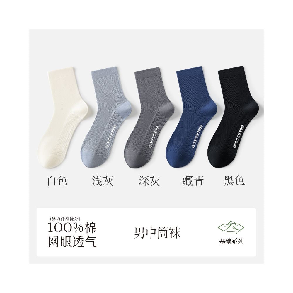 Socks men s pure cotton short socks spring and summer thin mesh 100 cotton antibacterial odor proof sweat absorbing breathable short tube men s boat socks image 43
