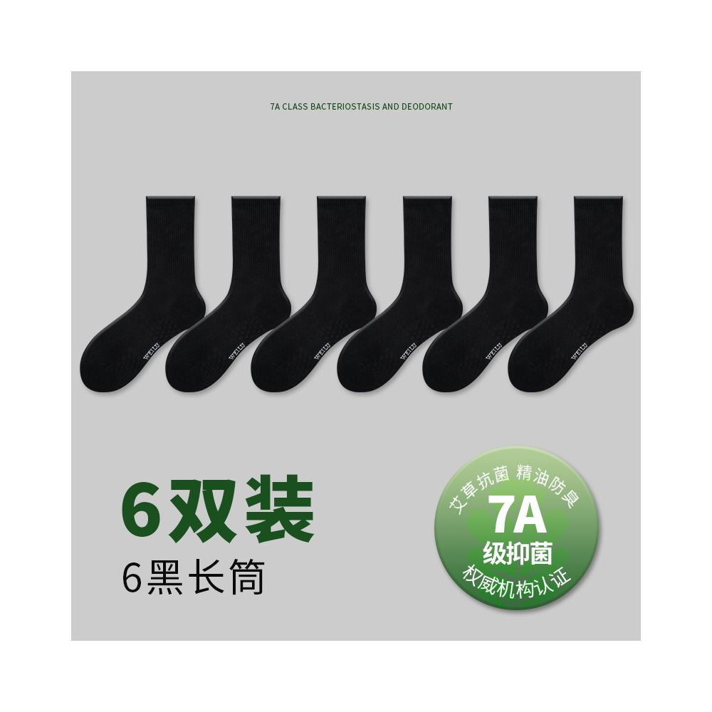7A Ai Cao Antibacterial Spring Summer Pure Cotton Odor proof Socks Men s Thick Middle Socks Anti athlete Short Socks Women s Long Socks image 22