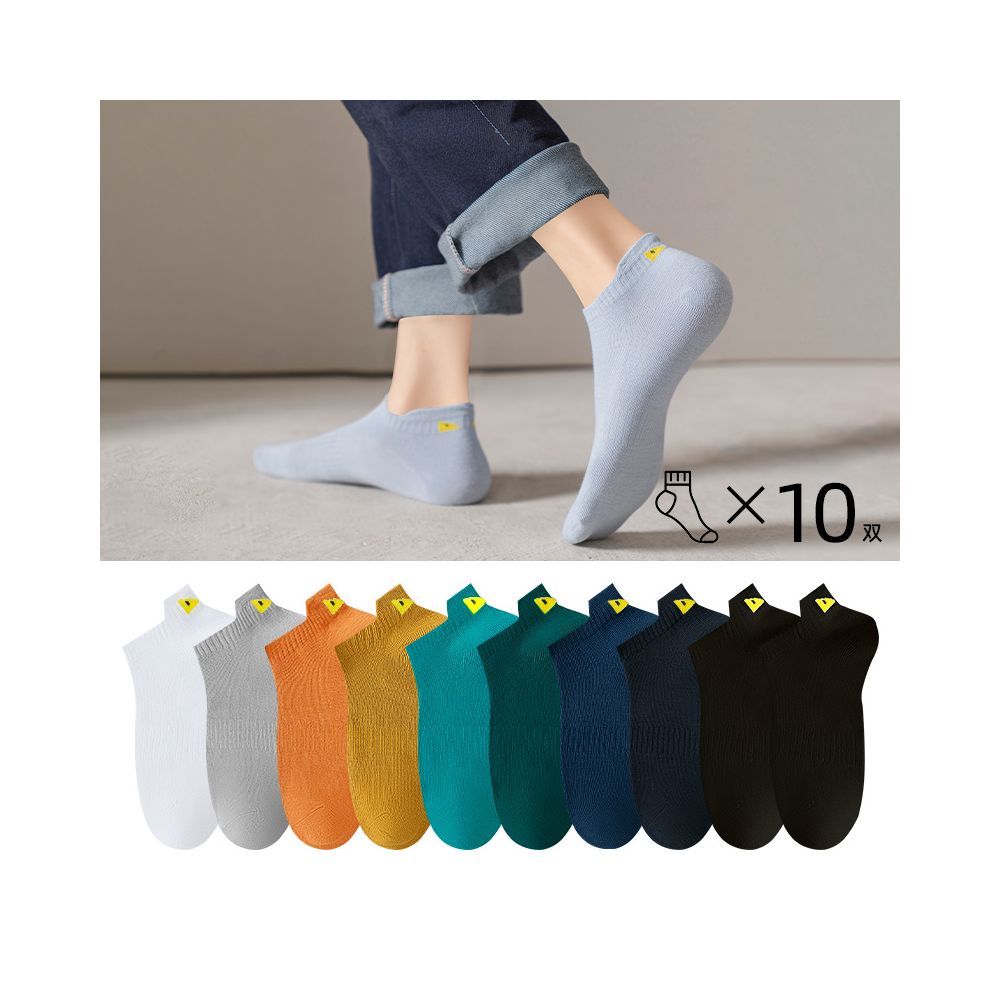 Yalu Socks Men s Short Socks Pure Cotton Mid tube Anti odor and Sweating Thin Summer Boat Socks Spring Summer Black Short Tube Socks image 15