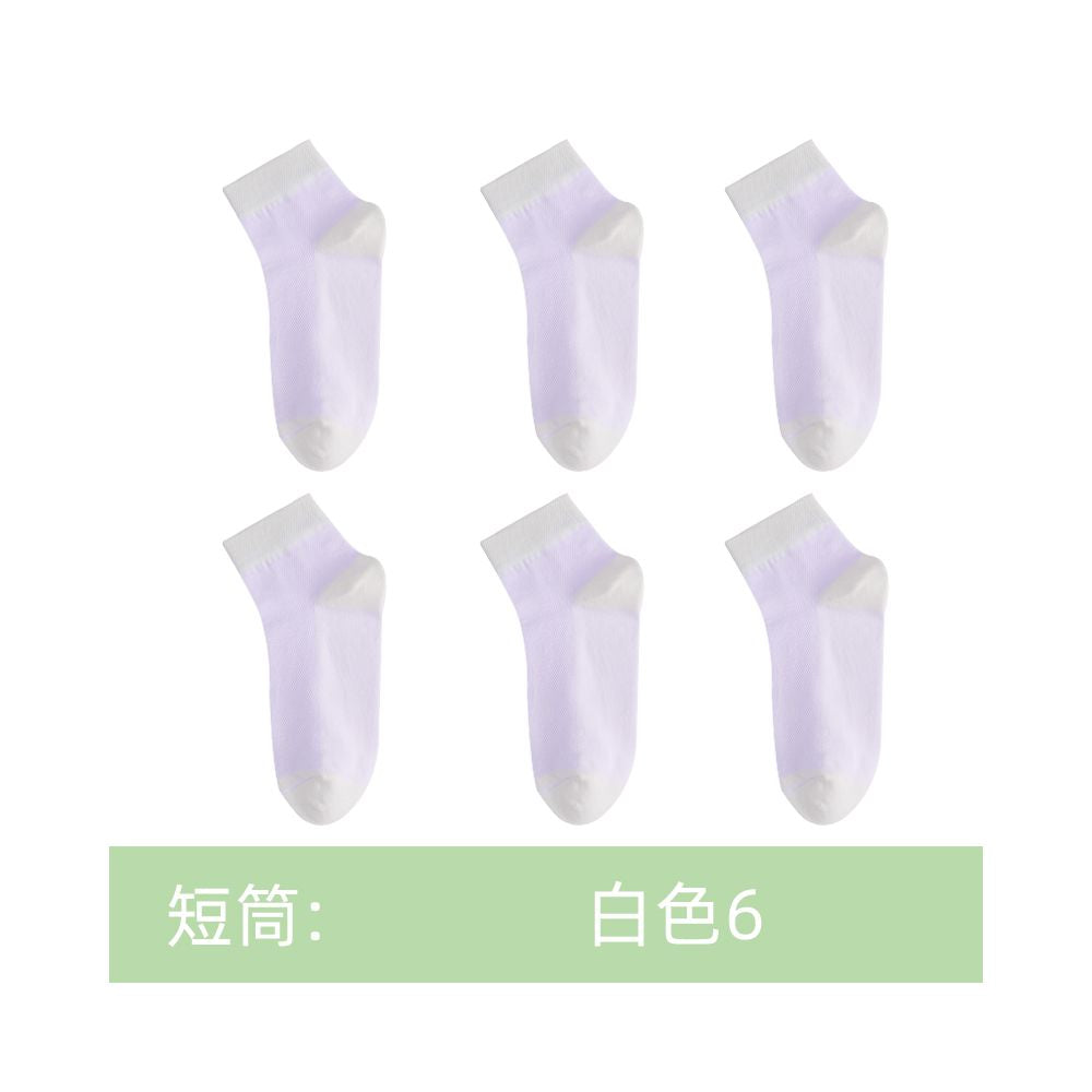 Langsha women s summer thin ankle socks pure cotton low cut invisible socks 2025 new summer black women s socks