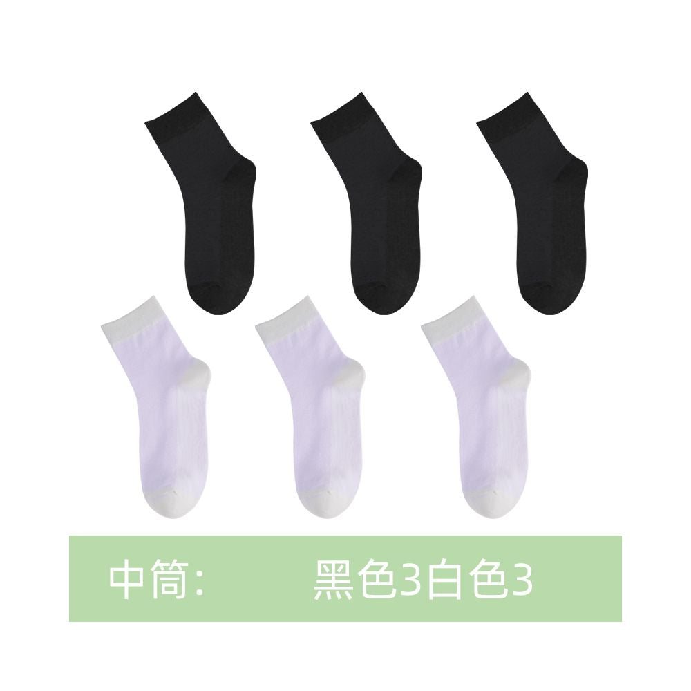 Langsha women s summer thin ankle socks pure cotton low cut invisible socks 2025 new summer black women s socks image 50