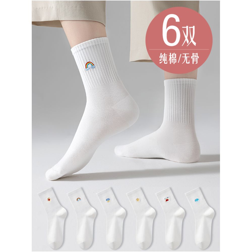 Hengyuanxiang socks women s pure cotton antibacterial deodorizing socks summer thin sweat absorbent breathable non falling heel boneless boat socks image 9