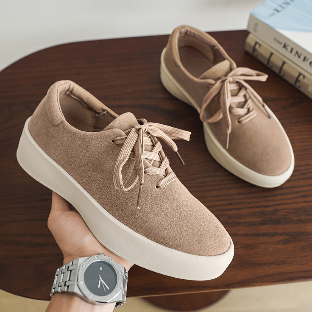 Men s shoes 2025 new autumn trend versatile retro suede leather shoes men s Hong Kong style sports and leisure work board shoes image 3