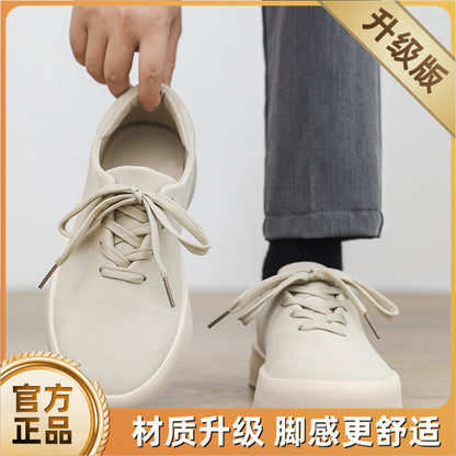 Men s shoes 2025 new autumn trend versatile retro suede leather shoes men s Hong Kong style sports and leisure work board shoes