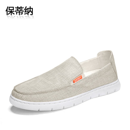 2025 new foot on autumn bean shoes men s anti odor trend canvas casual trendy shoes versatile old Beijing cloth shoes image 2